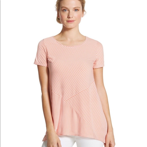 Chico's Tops - NWT Chicos Exciting Stripe Sharkbite Tee